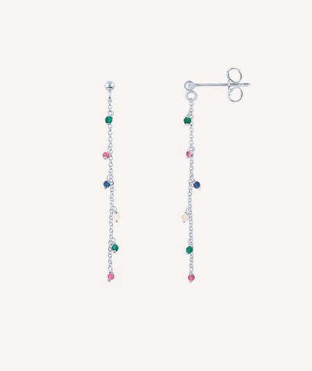 Earrings Cherie silver 925 multicolor crystal