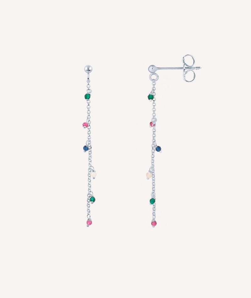 Earrings Cherie silver 925 multicolor crystal