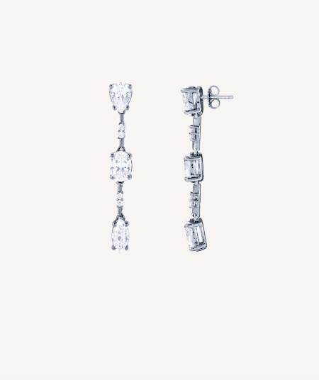 Earrings long Zirconia