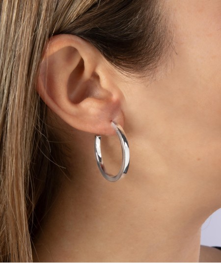 Earrings Hoop Square