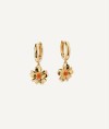 Earrings  collection María G. de Jaime 18 Kt Gold Plated Red enamel flower ring