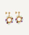 Earrings Fosquet collection Esenciales 18 Kt Gold Plated Aro Natural stones