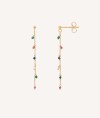 Earrings Cherie 925 silver 18kt gold plated multicolor crystal