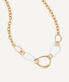 Collar Reflexe  chapado Oro 18 Kt acetato blanco