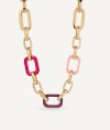 Collar Isla bonita  chapado Oro 18 Kt acetato rosa