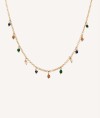 Necklace Cherie 925 silver 18kt gold plated multicolor crystal