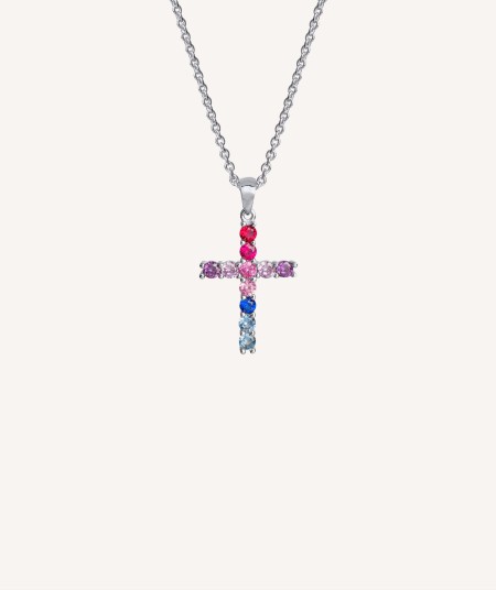 Pendant Cross Ziconia Multicolor