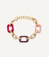 Bracelet Isla bonita collection Eva 18 Kt Gold Plated Pink acetate