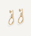 Pendientes Reflexe  chapado Oro 18 Kt acetato blanco