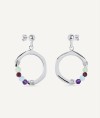 Earrings Fosquet collection Esenciales Silver plated Aro Natural stones