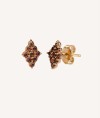 Earrings Brown Zirconia