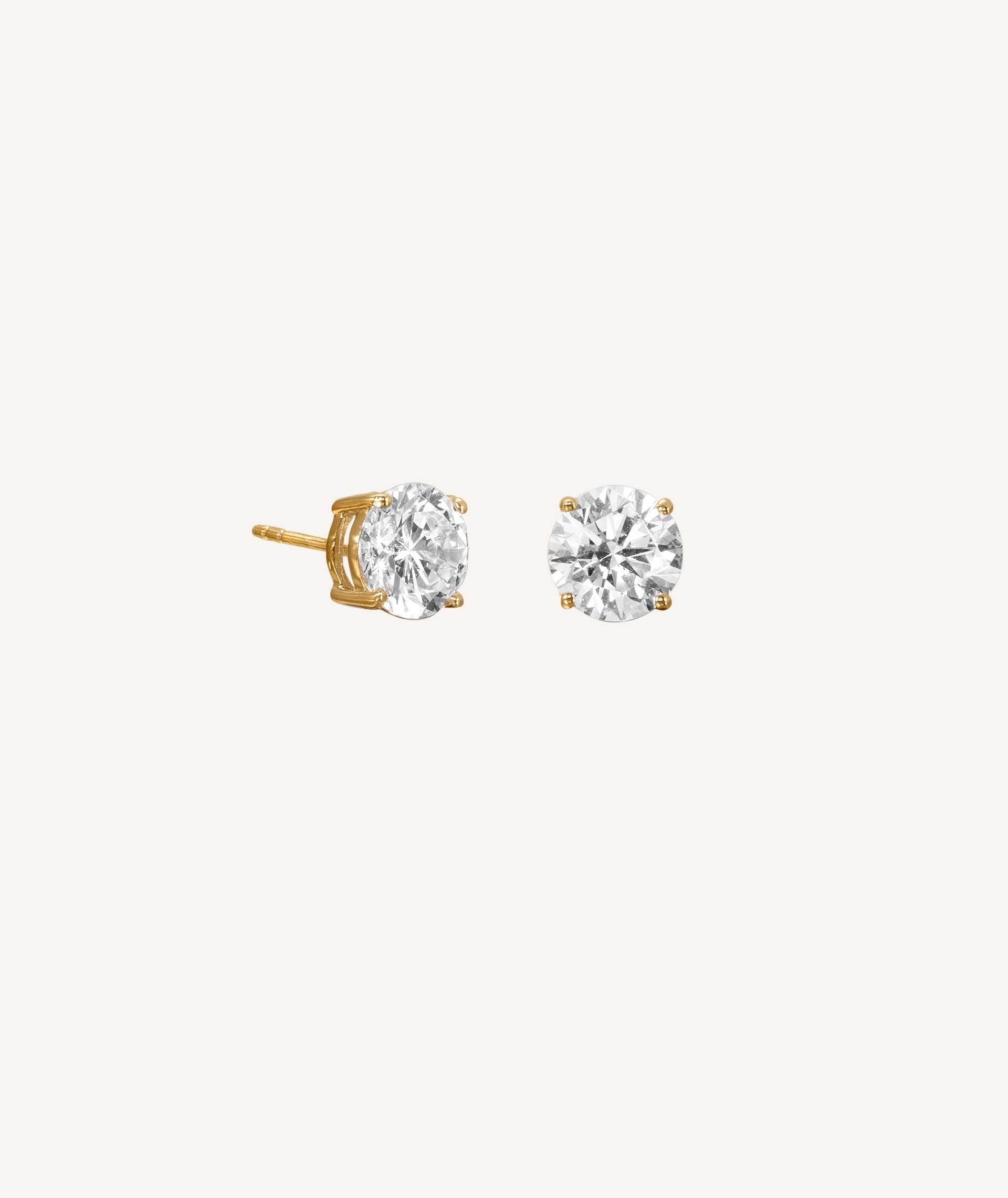 Earrings Zirconia 7mm