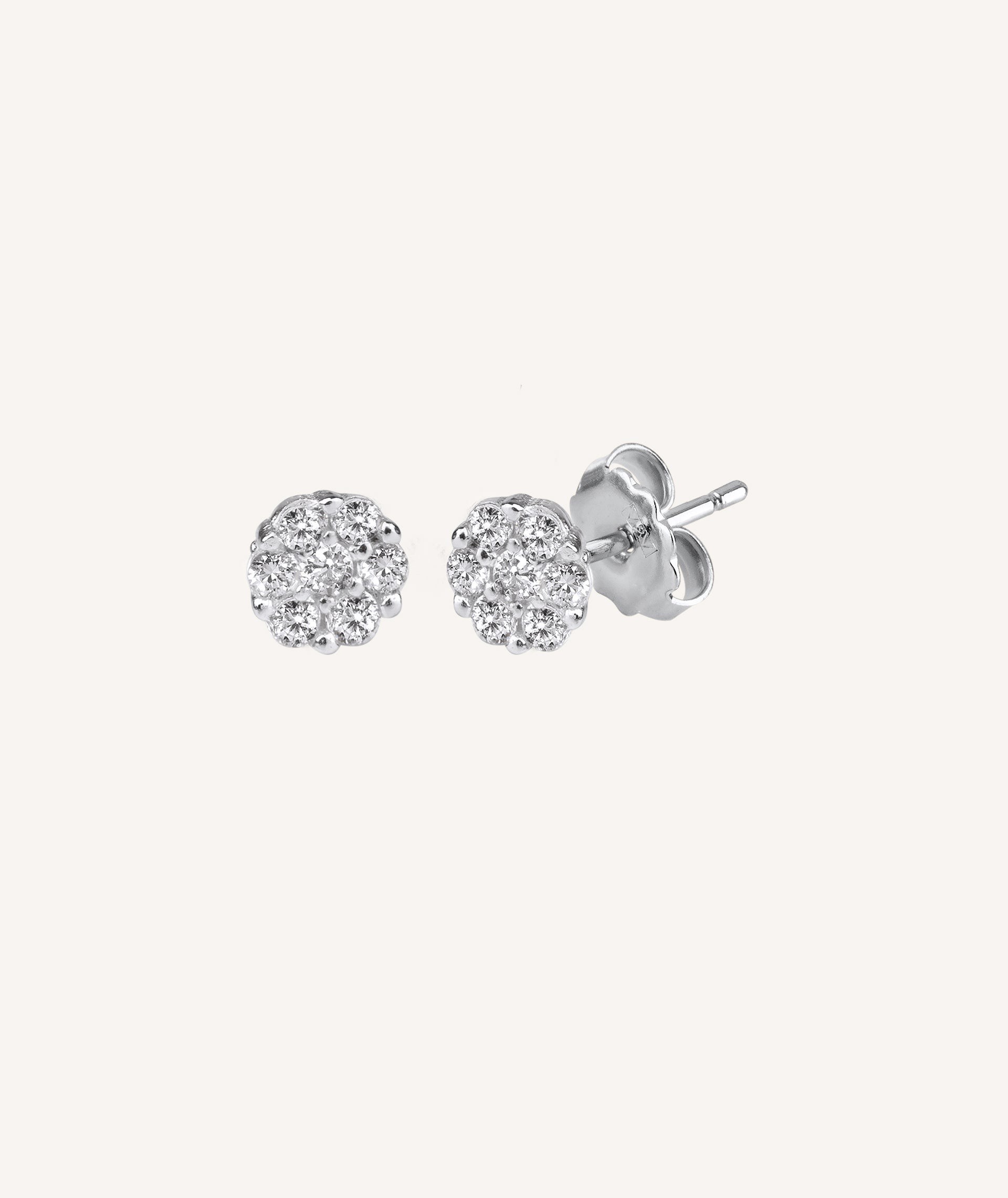 Earrings flower Zirconias