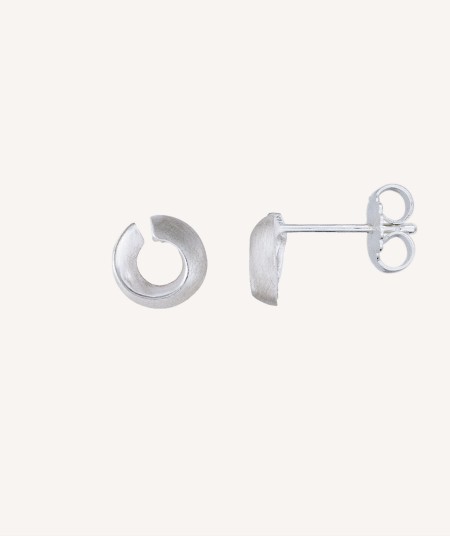 Earrings  silver 925 circular satin