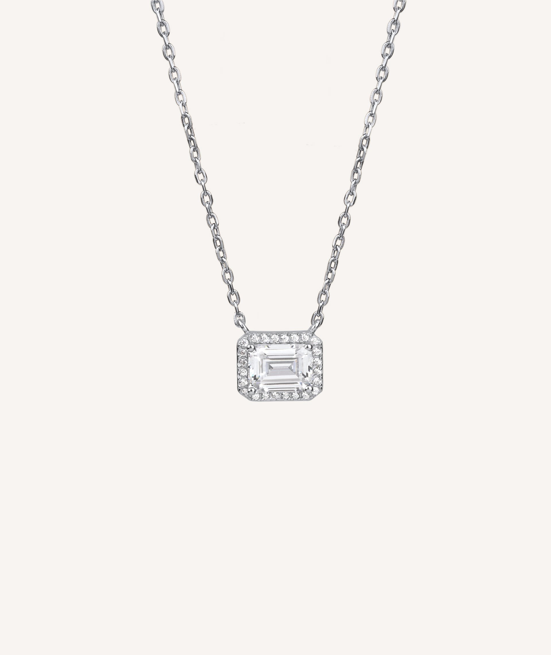 Necklace Zirconia Square