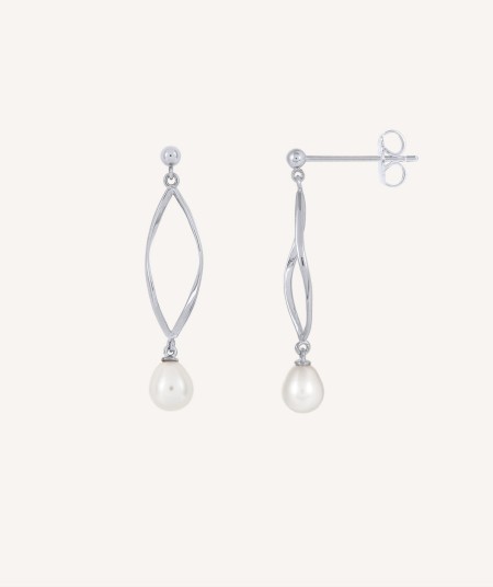 Earrings  silver 925 with cultured pearl