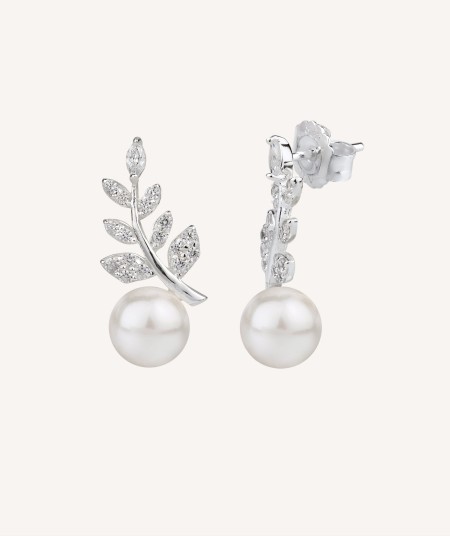 Silver Pearl Earrings