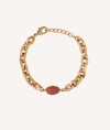 Bracelet Alba 18 Kt Gold Plated link agate