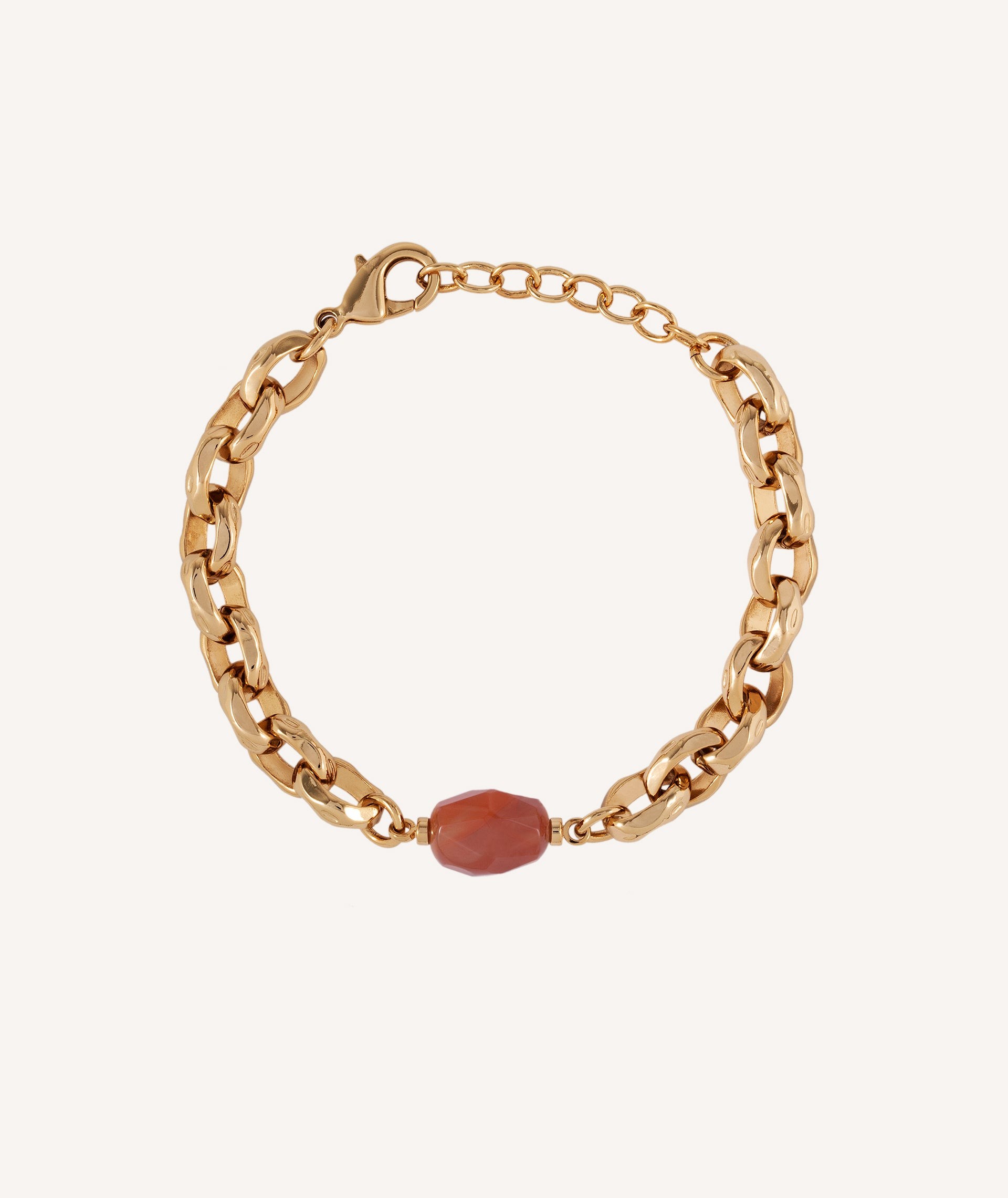 Bracelet Alba 18 Kt Gold Plated link agate