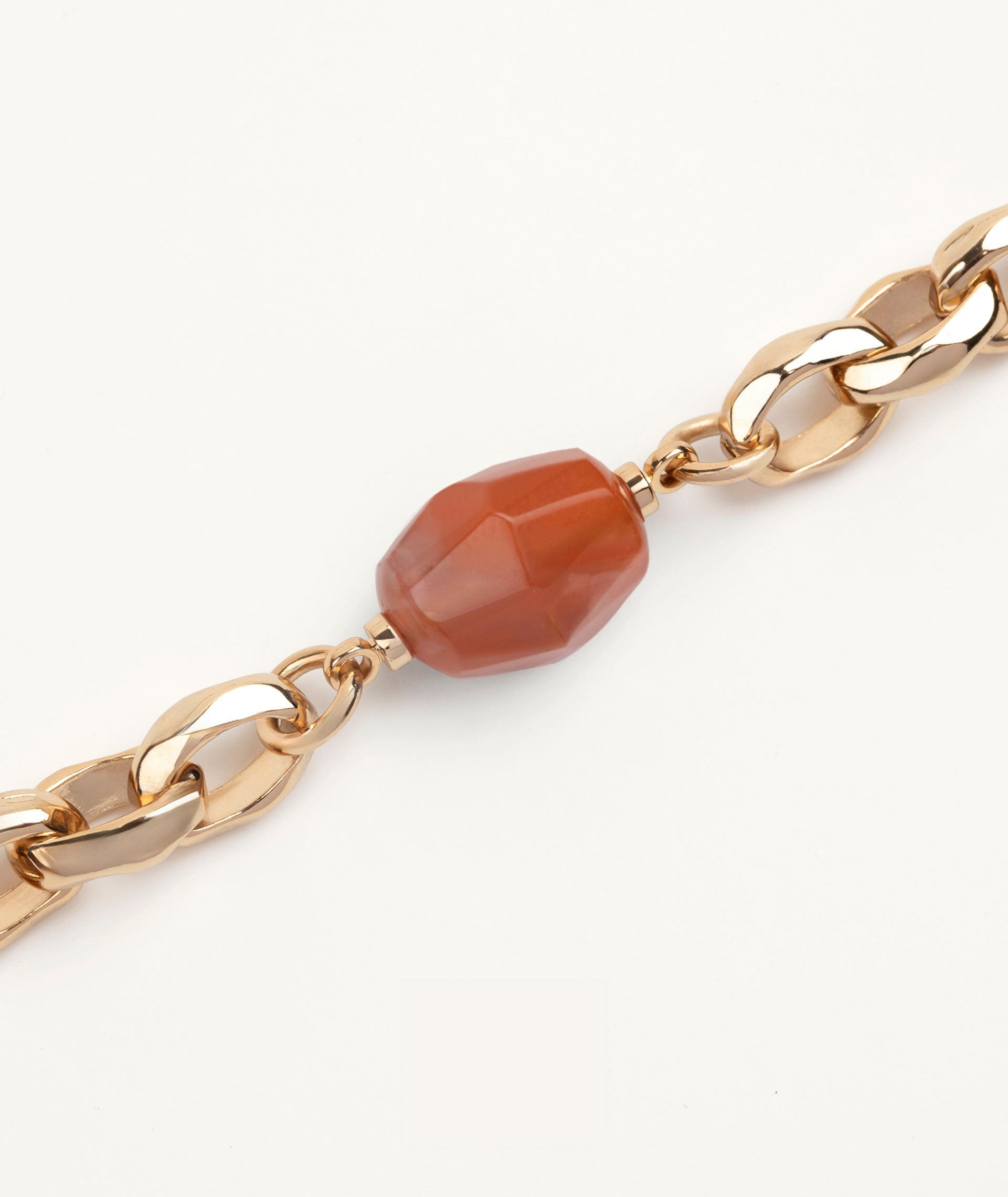 Bracelet Alba 18 Kt Gold Plated link agate