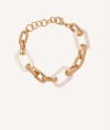 Pulsera eslabones y carey crema