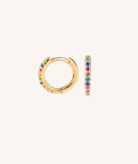 Earrings Hoop Zirconia Multicolor