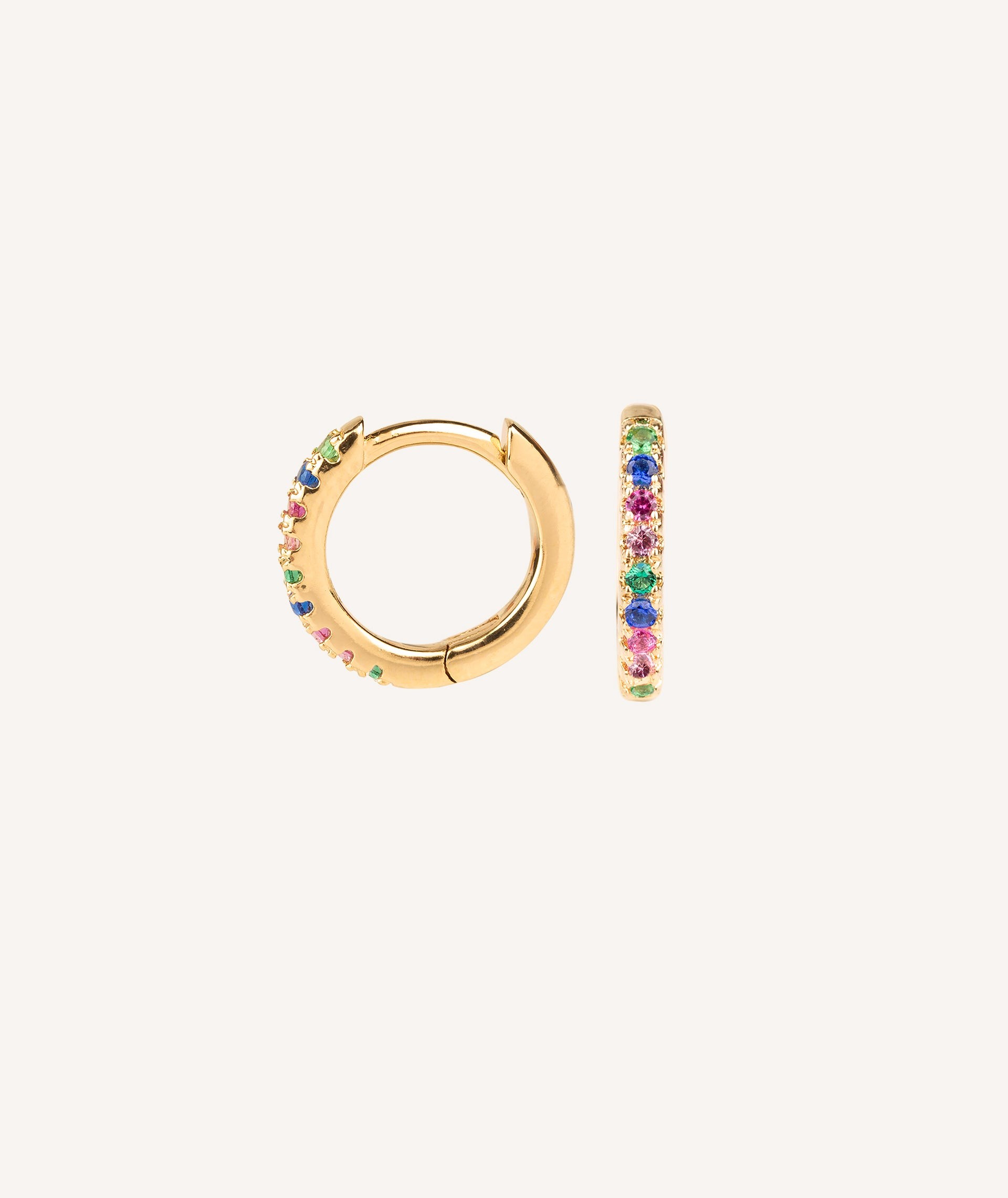 Earrings Hoop Zirconia Multicolor