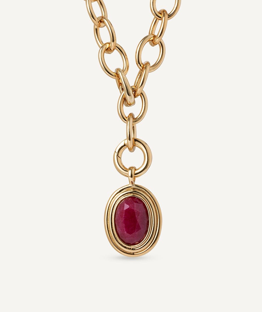 Pendant Juana with Burgundy Agate