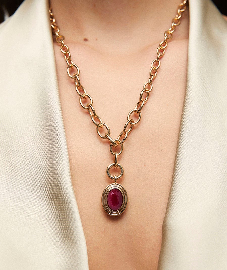 Pendant Juana with Burgundy Agate