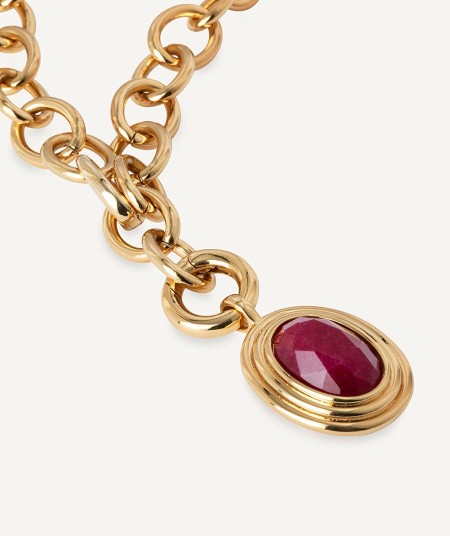 Pendant Juana with Burgundy Agate