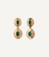 Earrings Juanita with African Green Jade