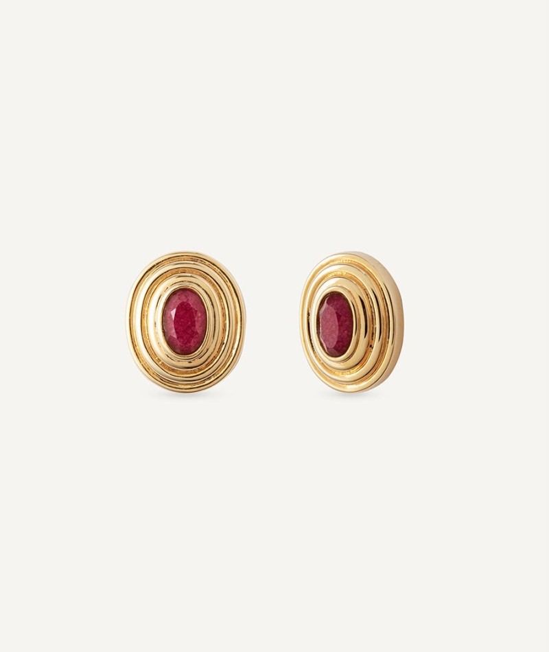 Earrings Lola with Burgundy Agate