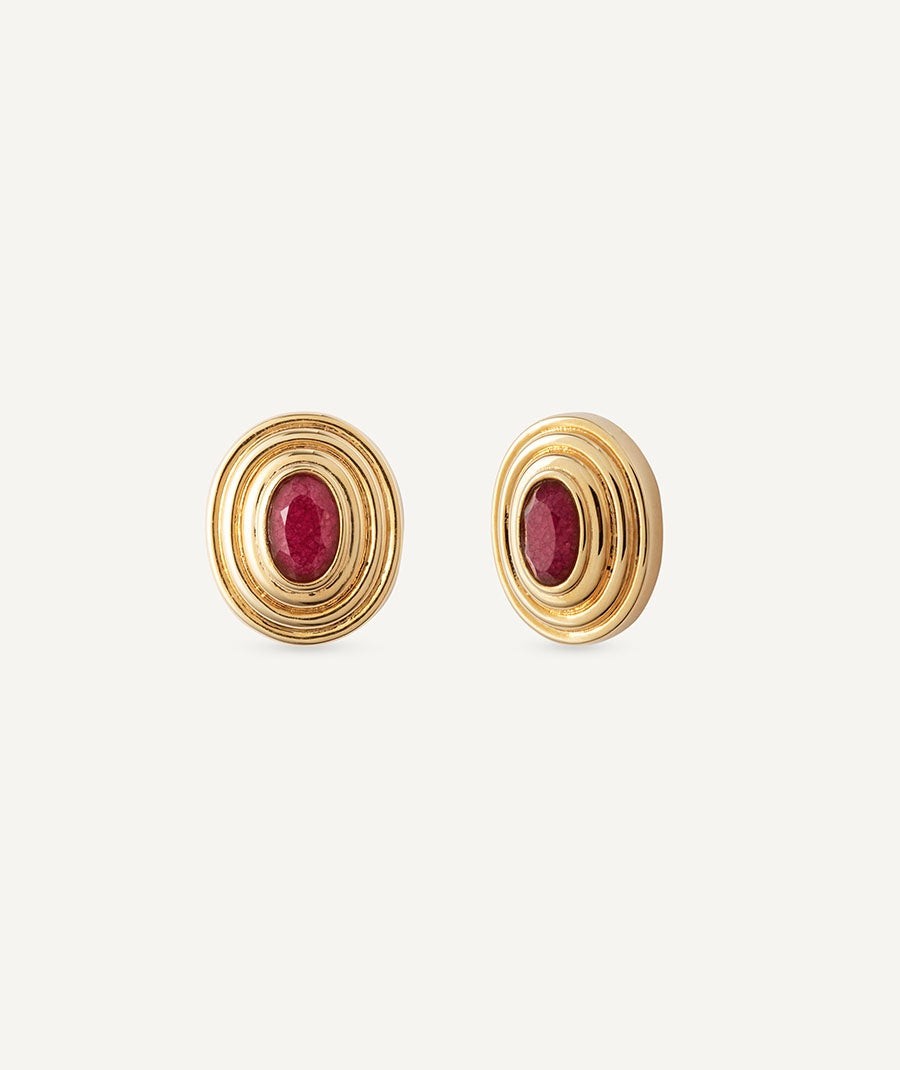 Earrings Lola with Burgundy Agate