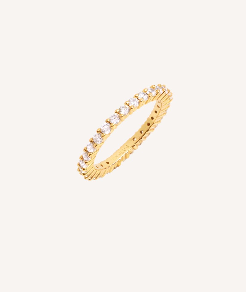 Gold Plated Zirconia Alliance Ring