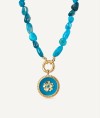 Necklace  collection María G. de Jaime 18 Kt Gold Plated Blue Natural Piede and Natural Stones