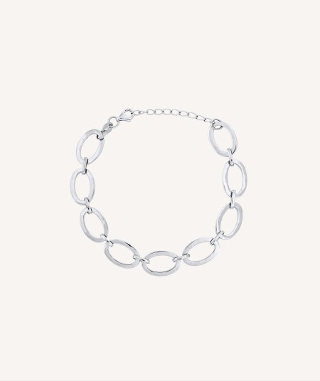 Bracelet Olivia 925 silver rhodium plated links