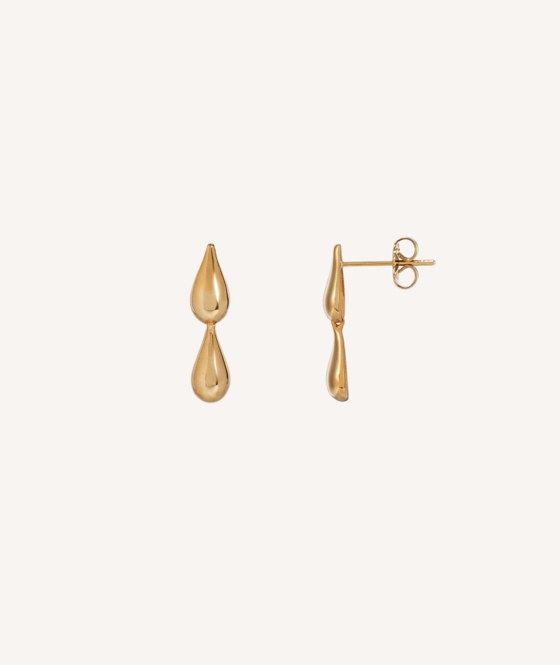 Earrings Drop 18 Kt Gold Plated