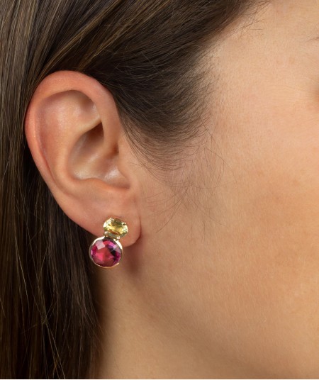 Earrings Stone Pink