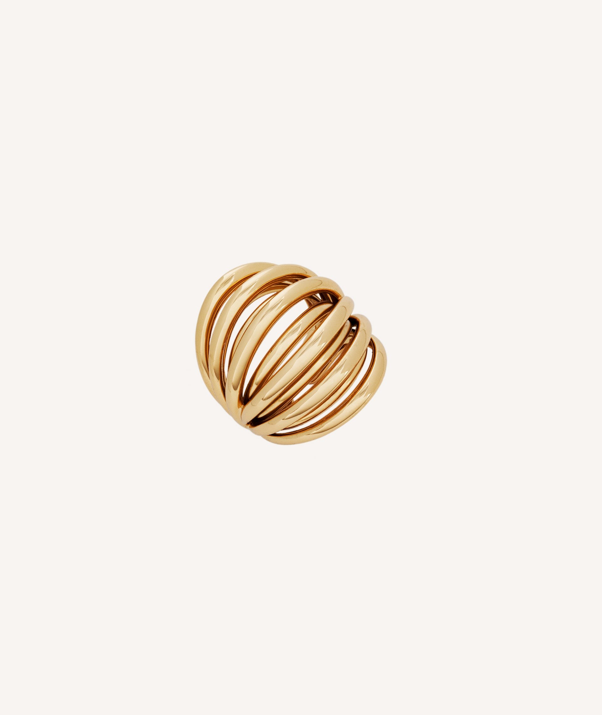 Ring Ava 18 kt gold plated strips