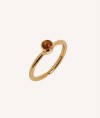 Ring Gold 18ct Plated Honey Stones