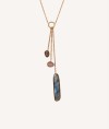 Necklace Tanit 18 Kt Gold Plated natural stones