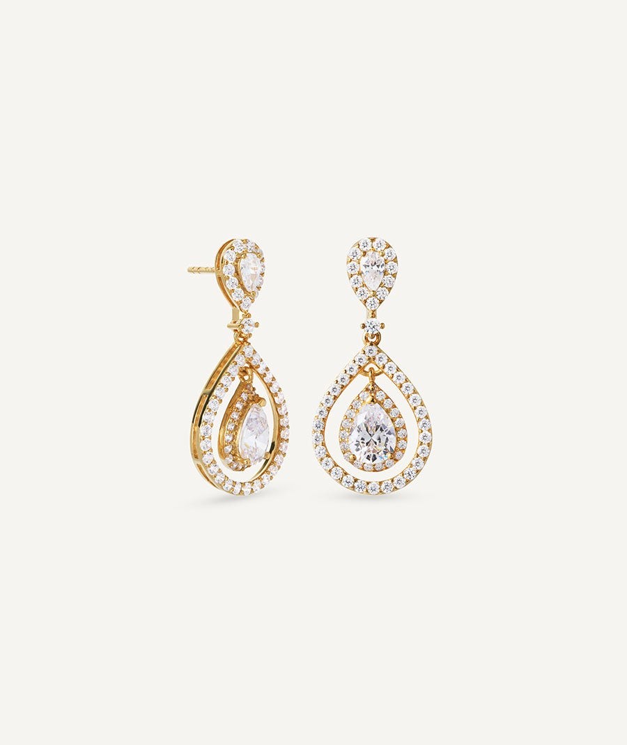 Earrings Benita with cubic zirconia