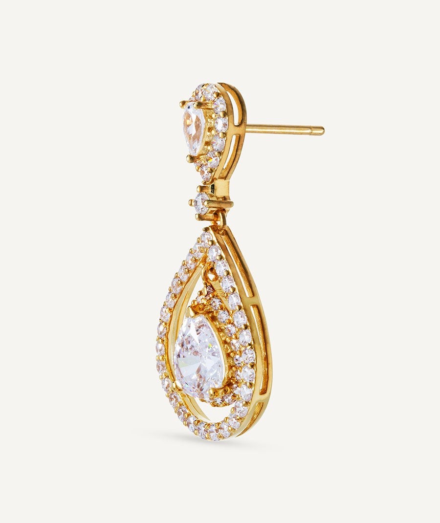 Earrings Benita with cubic zirconia