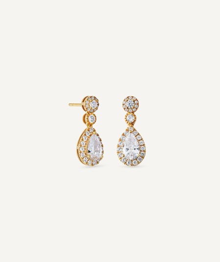 Earrings Simona with cubic zirconia