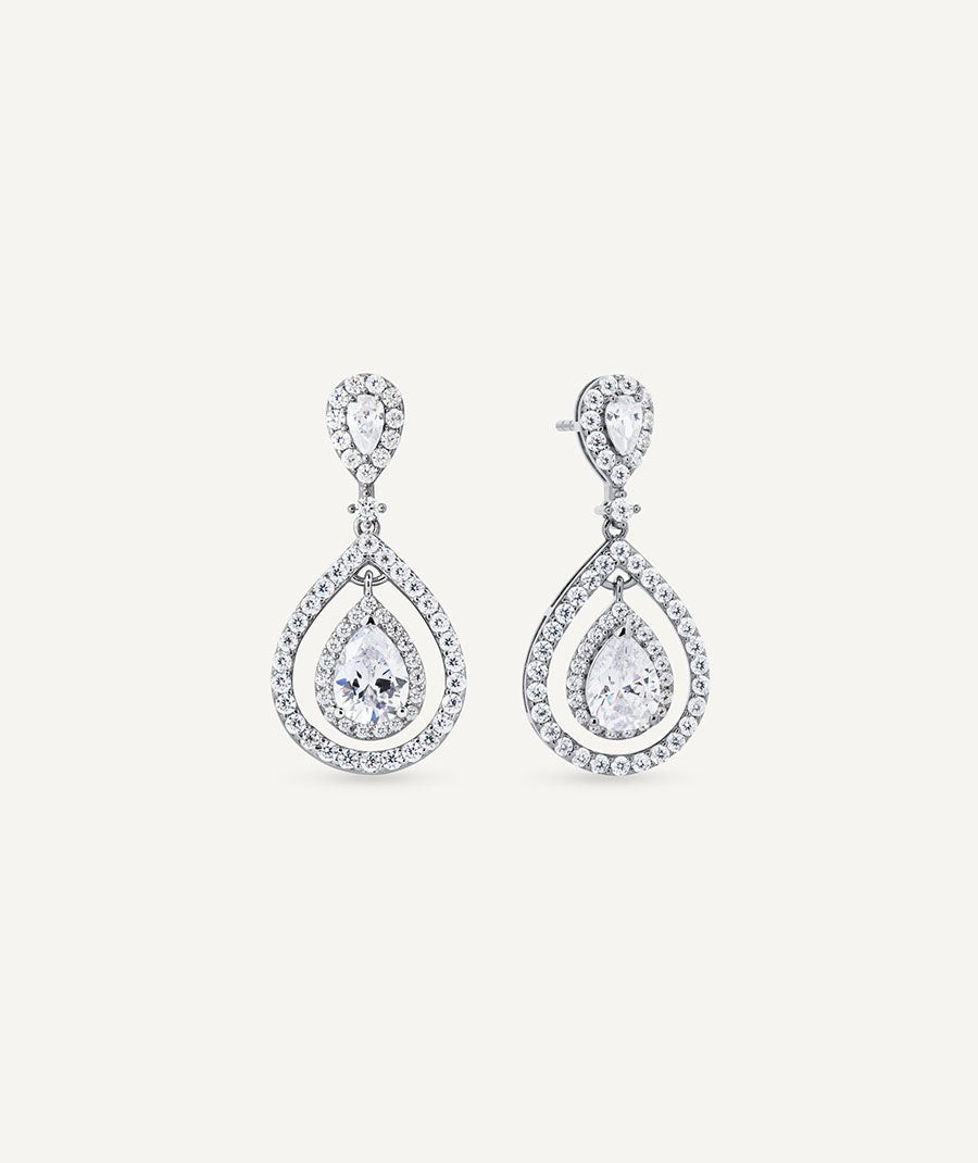 Earrings Benita with cubic zirconia