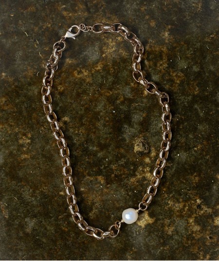 Necklace Marina chain cultured pearl