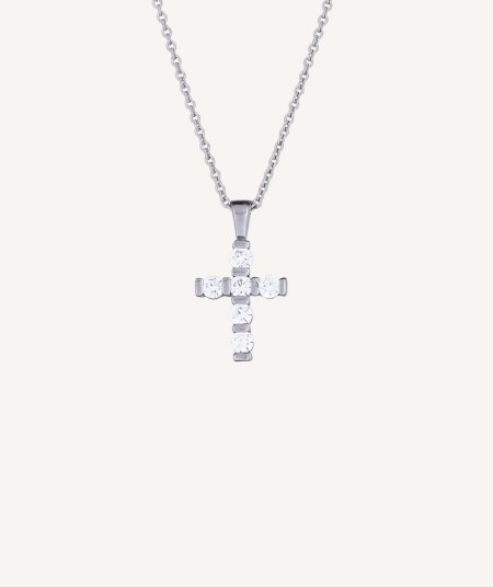 Pendant Charlene 925 silver platinum plated cubic zirconias