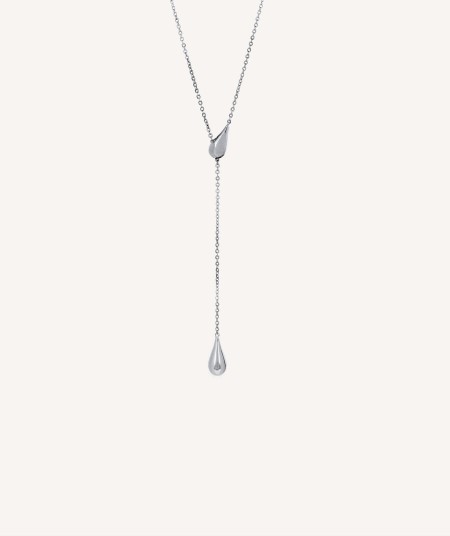 Hugged Drop Necklace 925 Sterling Silver Plated drop pendulum