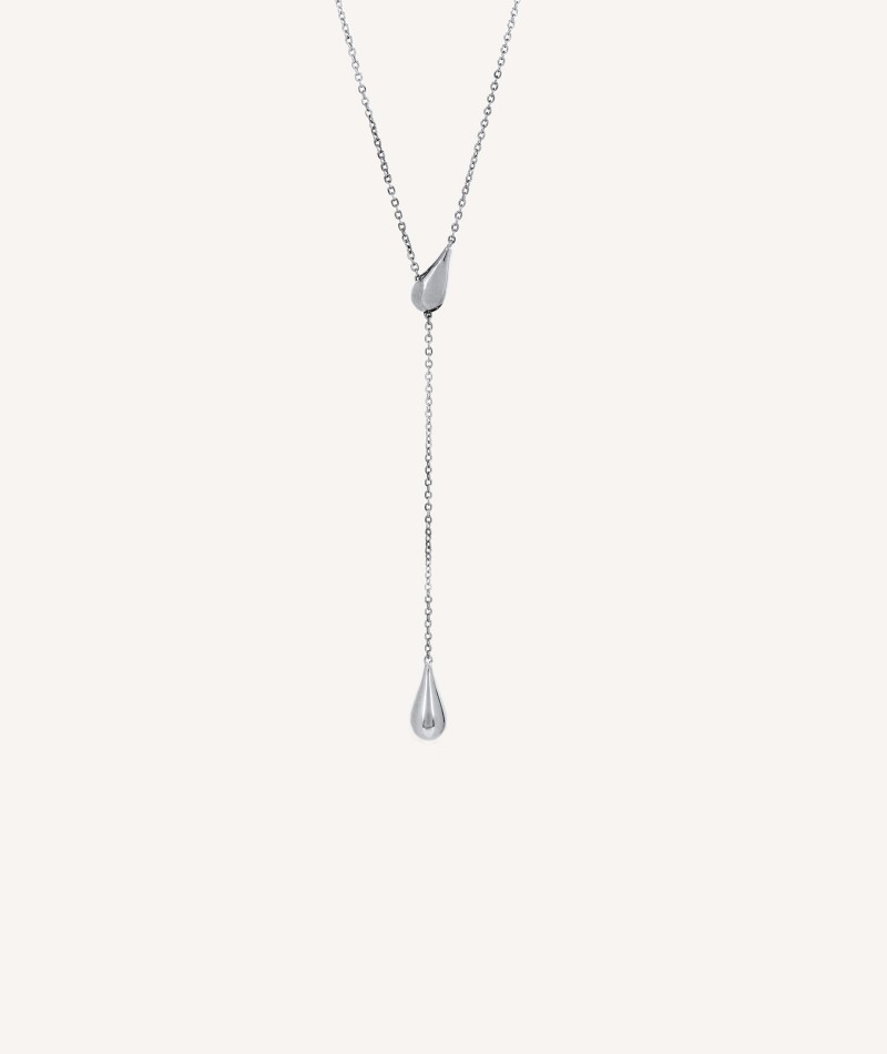 Hugged Drop Necklace 925 Sterling Silver Plated drop pendulum