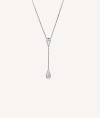 Long Drop Necklace 925 Sterling Silver Plated drop pendulum